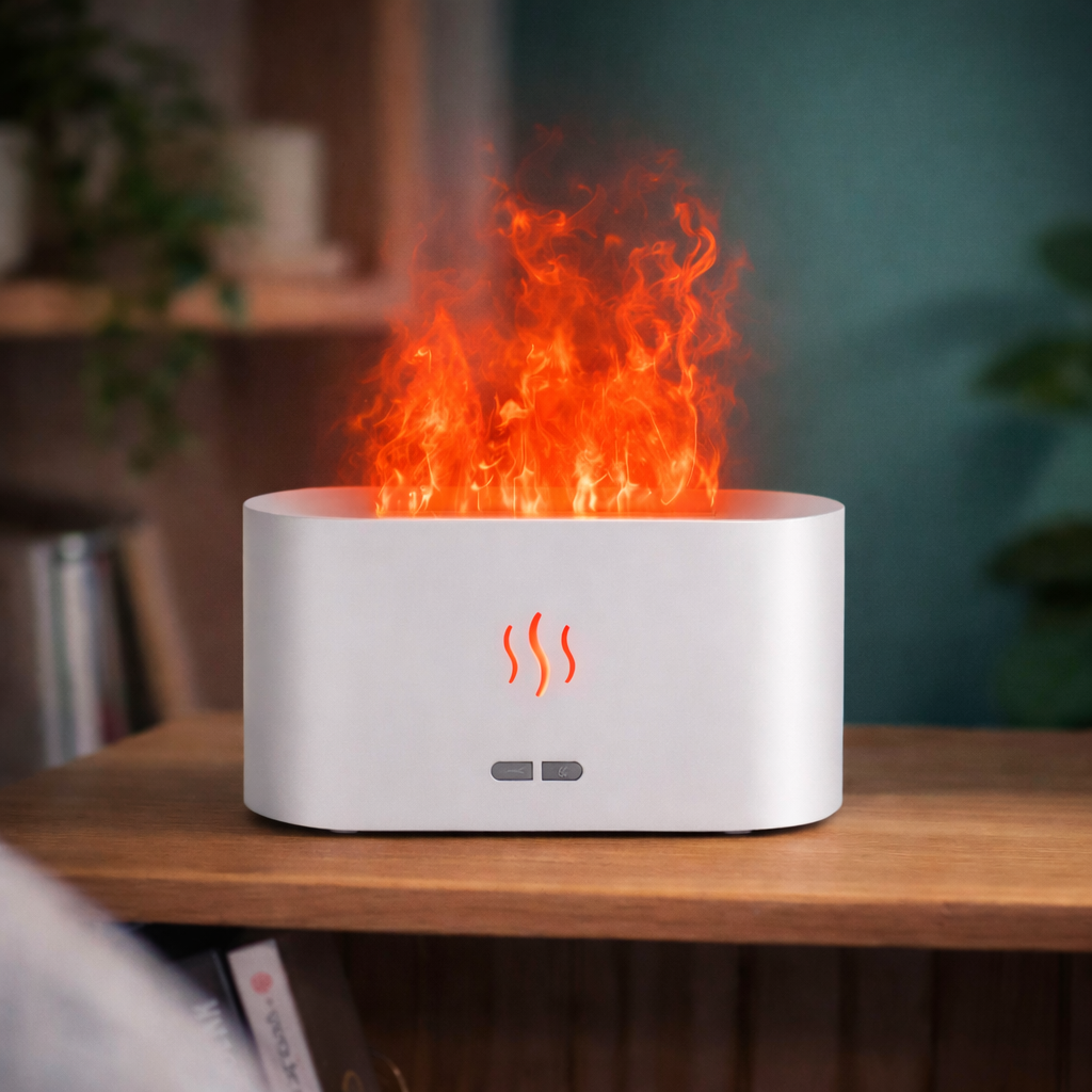 Flame Effect Aroma Diffuser (Black & White)
