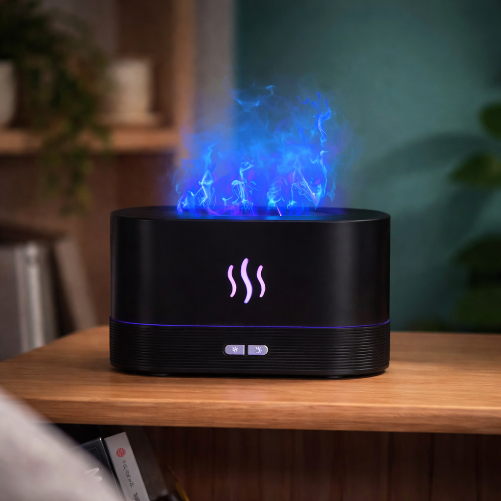 Flame Effect Aroma Diffuser (Black & White)