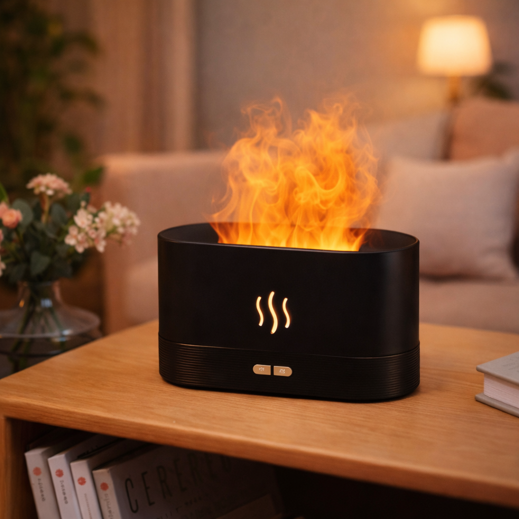 Flame Effect Aroma Diffuser (Black & White)