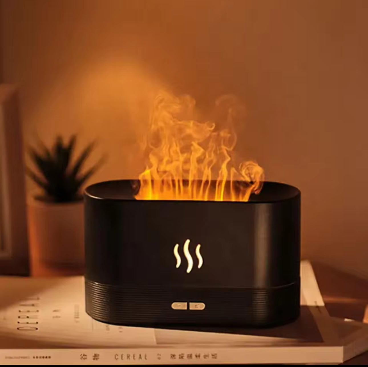 Flame Effect Aroma Diffuser (Black & White)